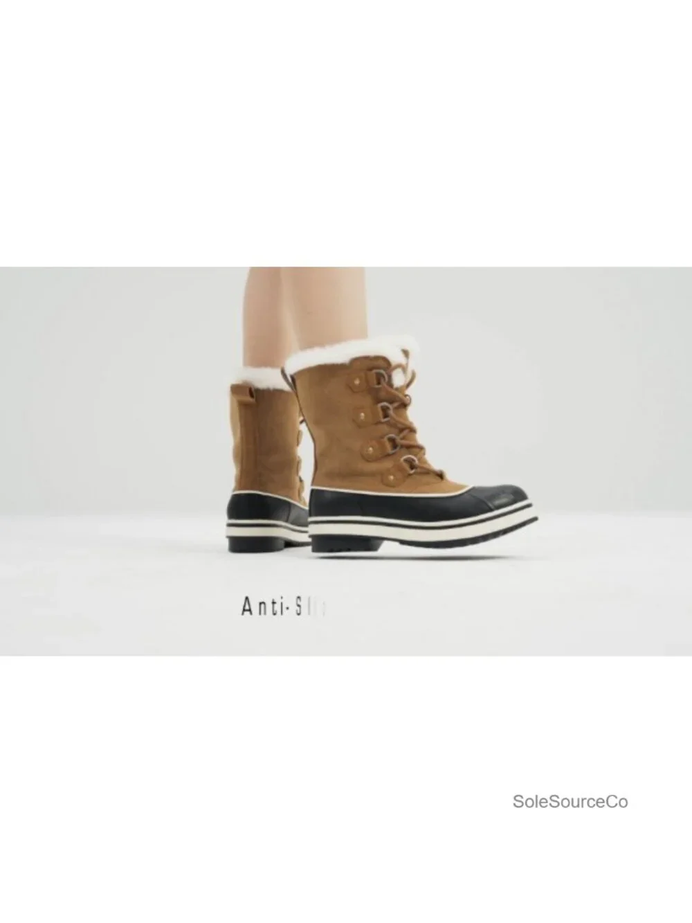 Women's Mid-Calf Snow Boots Waterproof Warm Faux Fur Lined Lace Up Duck Boots